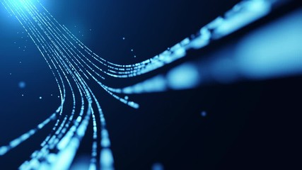 Fototapete - Footage of virtual data transfer in network and internet