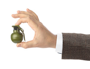 Wall Mural - Hand with small grenade