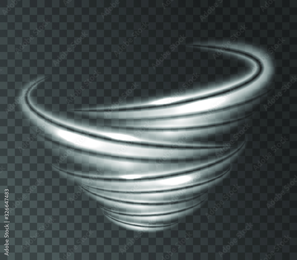 Abstract vortex tornado on transparent background. Isolated effect of ...