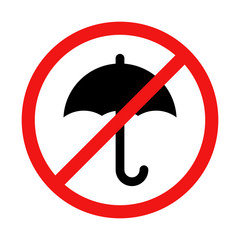 Vector No Umbrella Illustration Sign