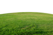 Green grass field isolated on white background with clipping path,Green grass meadow field from outdoor park isolated in white background