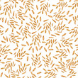 Seamless pattern with caraway on a white background. Drawing with colored pencils.