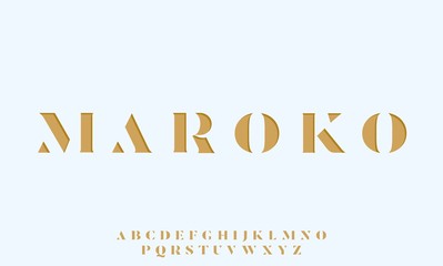 Wall Mural - MAROKO, the elegant and luxurous display font , looks glamour and sophisticated typeset