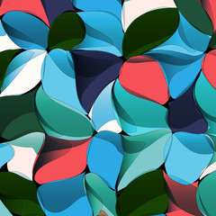 Wall Mural - gradient abstract geometric flowers, multicolor vector background