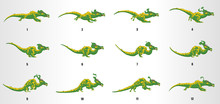 Dragon Run Cycle Animation Frames, Loop Animation Sequence Sprite Sheet 