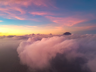 Wall Mural - aerial view of mountain with beautiful scenery.