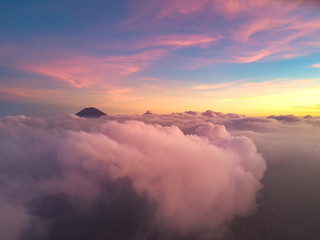 Wall Mural - aerial view of mountain with beautiful scenery.