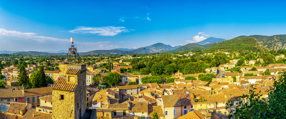 Canvas Print - Blick über Malaucène in der Provence