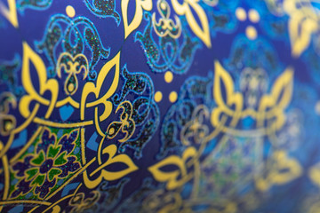 blue and yellow eastern pattern