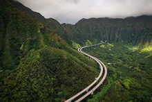 Hawaiian Highway Above The Forests