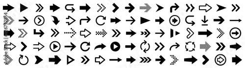 Fotografía Arrow icons big set. Vector illustration