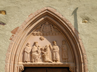 Poster - Pforte der Kirche in Rüdesheim