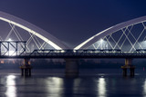 Fototapeta Most - the bridge at night in novi sad