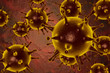 3D ILLUSTRATION VIRUS, CORONAVIRUS, Flu coronavirus floating, micro view, pandemic virus infection, asian flu, covid, covid19, covid-19.