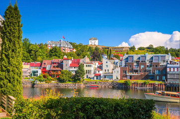 Wall Mural - Panoramic view of beautiful city Trondheim, Norway