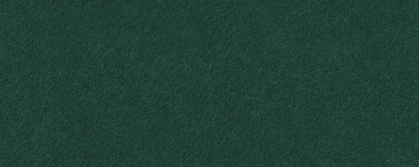 Wall Mural - Seamless dark green felt background texture. Surface of snooker or poker table. Wide green panoramic banner.