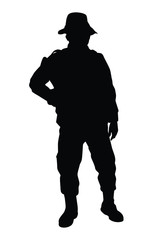 Wall Mural - Soldier silhouette vector