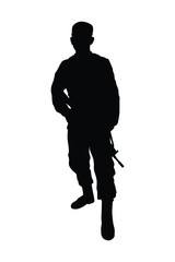 Wall Mural - Soldier silhouette vector