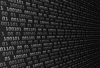 black cyber binary circuit future technology concept background