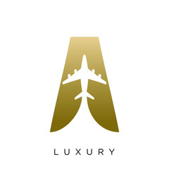 Wall Mural - air plane travel logo