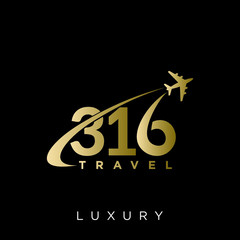 Wall Mural - air plane travel logo