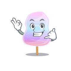 Sticker - Call me funny rainbow cotton candy cartoon character concept