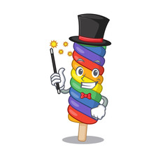 Sticker - A picture of rainbow ice cream performance as a Magician