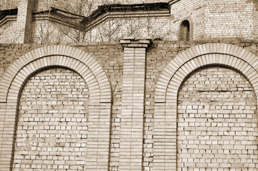 Wall Mural - Abandoned construction site of hospital. Abandoned at 1991,during Ukrainian undependence crisis. Kiev,Ukraine