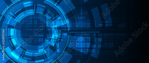 Fotografía abstract futuristic fade computer technology business background