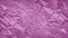 Pink Stone Background. Toned Mountain Texture. A Combination Of Delicate Purple And Rough Stone Texture. Monochrome Color Banner With Rocky Texture For Your Design.