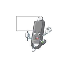 Poster - A picture of flashdisk cartoon character with board