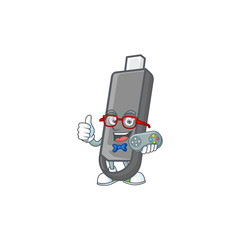 Poster - An attractive gamer flashdisk cartoon character design