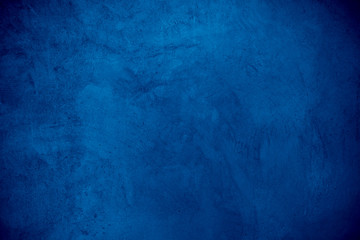 Wall Mural - Old wall pattern texture cement blue dark abstract  blue color design are light with black gradient background.