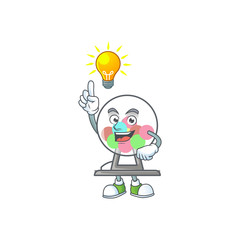 Poster - Smart lottery machine ball cartoon character has an idea