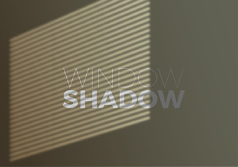 Fototapete - Vector Transparent Realistic Shadow of Window with Window Blind. Decorative Design Element for Collages