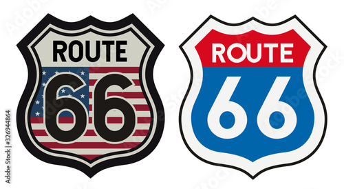 Route 66 vintage metal sign Wallpaper Mural