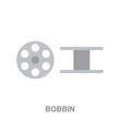 bobbin flat icon on white transparent background. You can be used black ant icon for several purposes.	