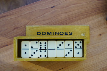 A game of black and white dominoes