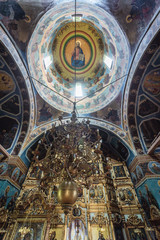 Canvas Print - Dome of main church in Ciolanu Orthodox Monastery near Tisau and Magura villages in Romania