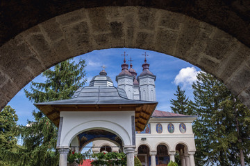 Canvas Print - Ciolanu Orthodox Monastery near Tisau and Magura villages in Romania