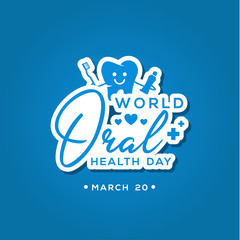 Wall Mural - Oral Health Day Vector Design For Celebrate Moment