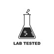 Lab Tested icon. Flat style. Isolated on white background. 