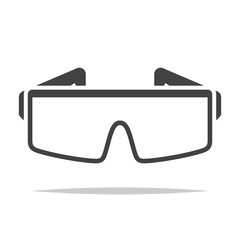 Canvas Print - safety glasses icon transparent vector