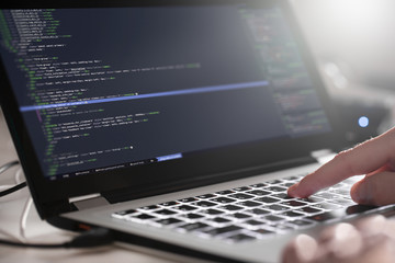 Wall Mural - website design. developing programming and coding technologies.