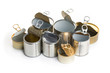 © Nana_studio - A lot of uncovered metal tin cans isolated on a white background