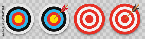 Fotomural Archery target with arrow. Vector illustration.