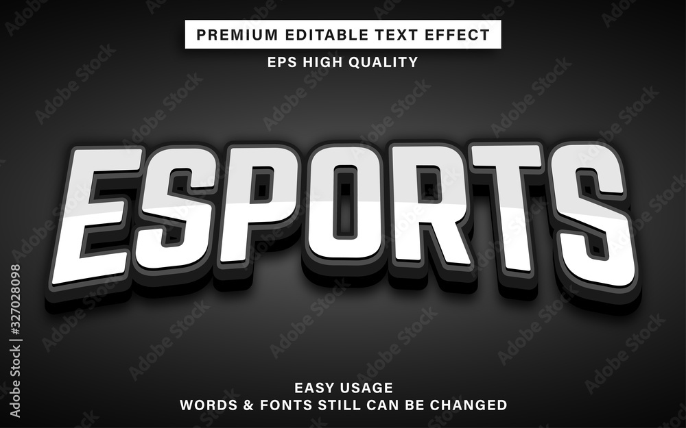 esports text style effect Stock Vector | Adobe Stock