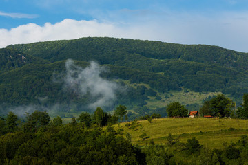 Canvas Print - Summer landscape in Apuseni mountains, Romania