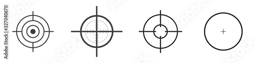 Fotografía Set aim icon in trendy flat style isolated on white background.