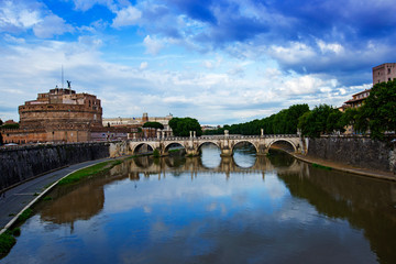 Wall Mural -  Mausoleum of Hadrian, usually known as Castel Sant'Angelo, Castle of the Holy Angel